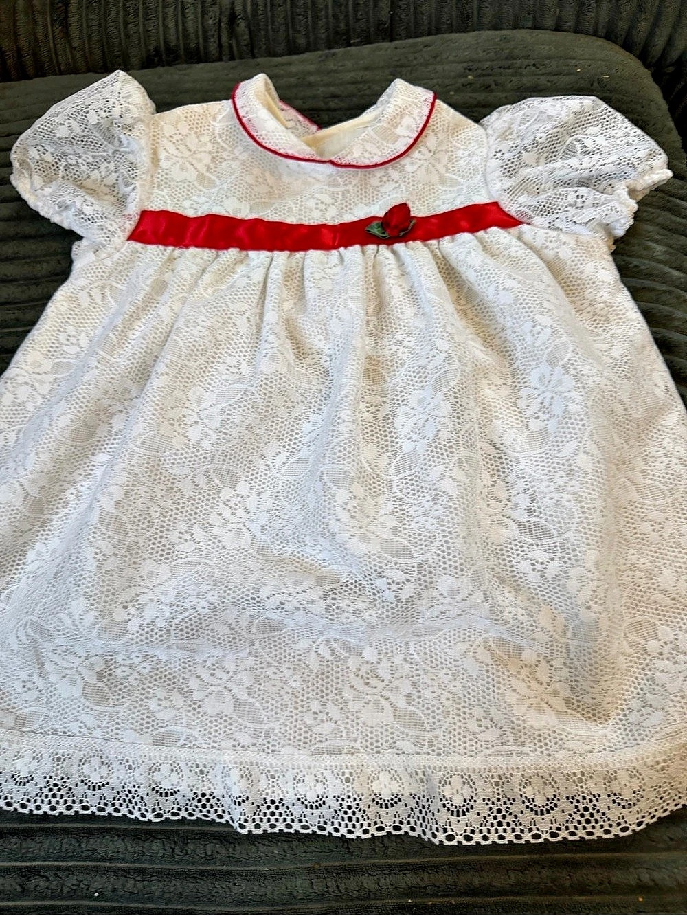 Vintage Roanna Girls Floral Lace Dress Size 3T